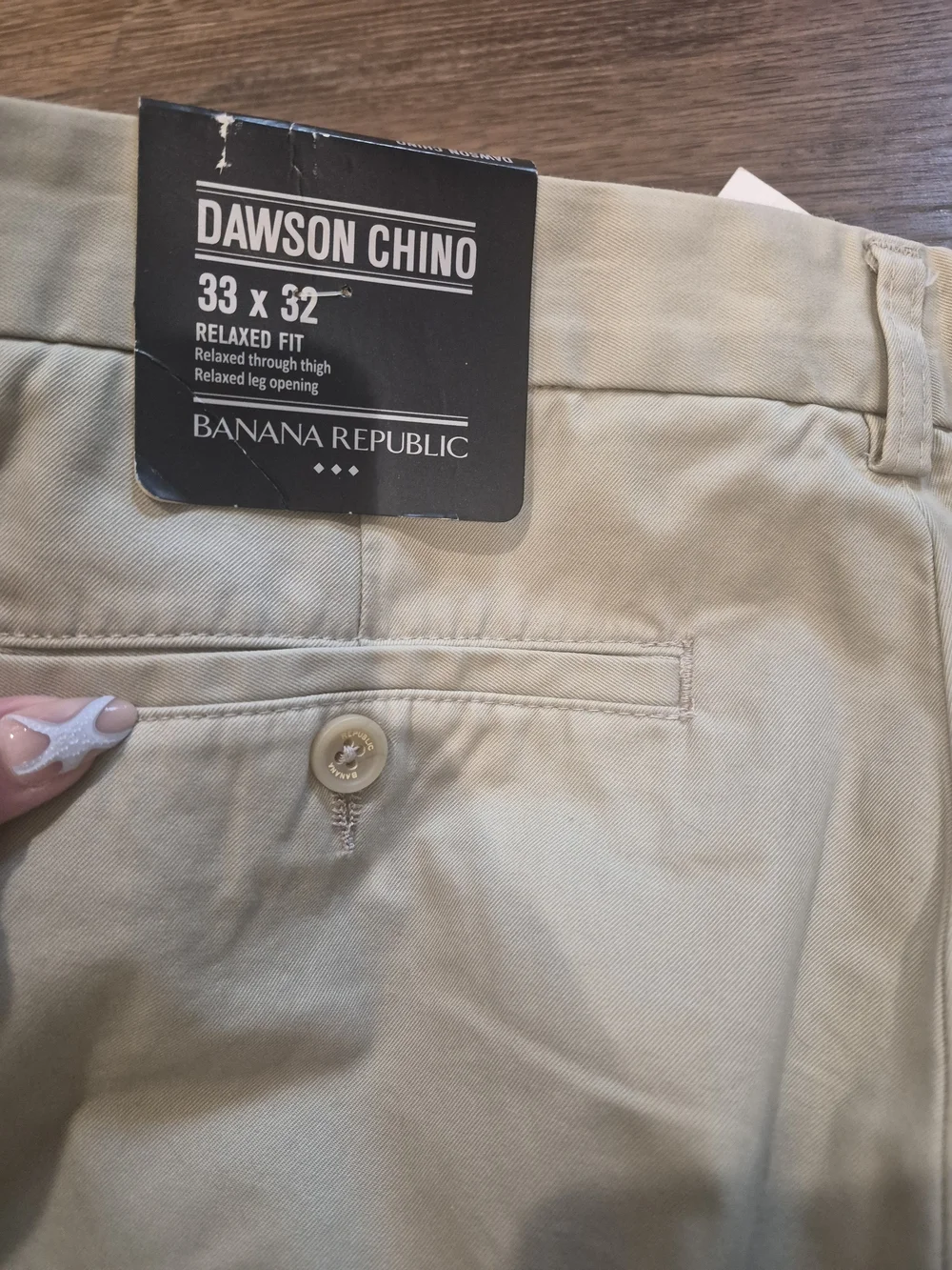 NWT Banana Republic Dawson Chino pants  Tundra Men Sz 33/32